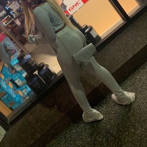 2 piece glitter outfit